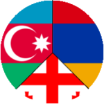 Kaukasus: Flaggen von Georgien, Aserbaidschan, Armenien