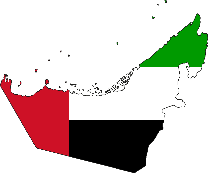 Vereinigte Arabische Emirate Landkarte Umriss