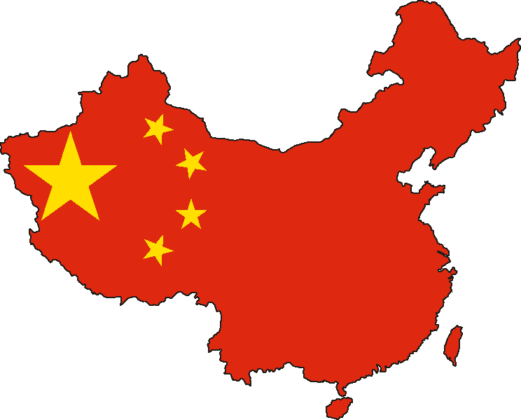 China Landkarte Umriss
