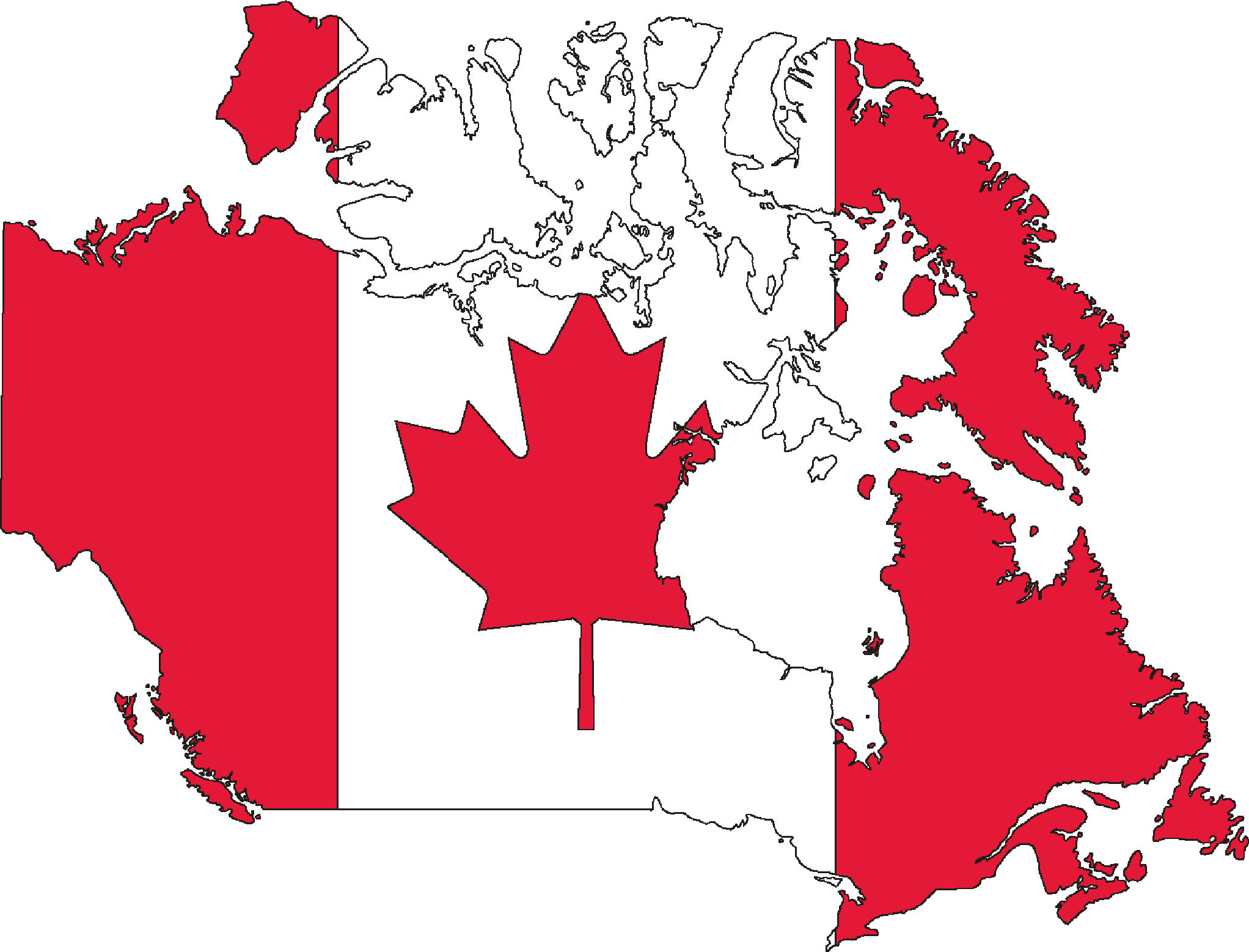 Kanada Landkarte Umriss