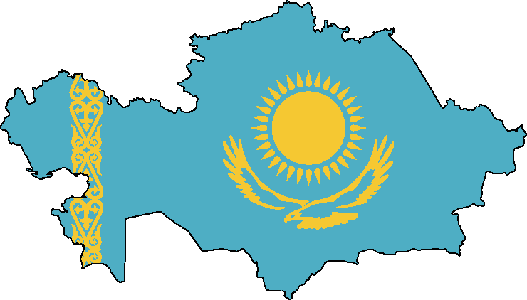 Kasachstan Landkarte Umriss