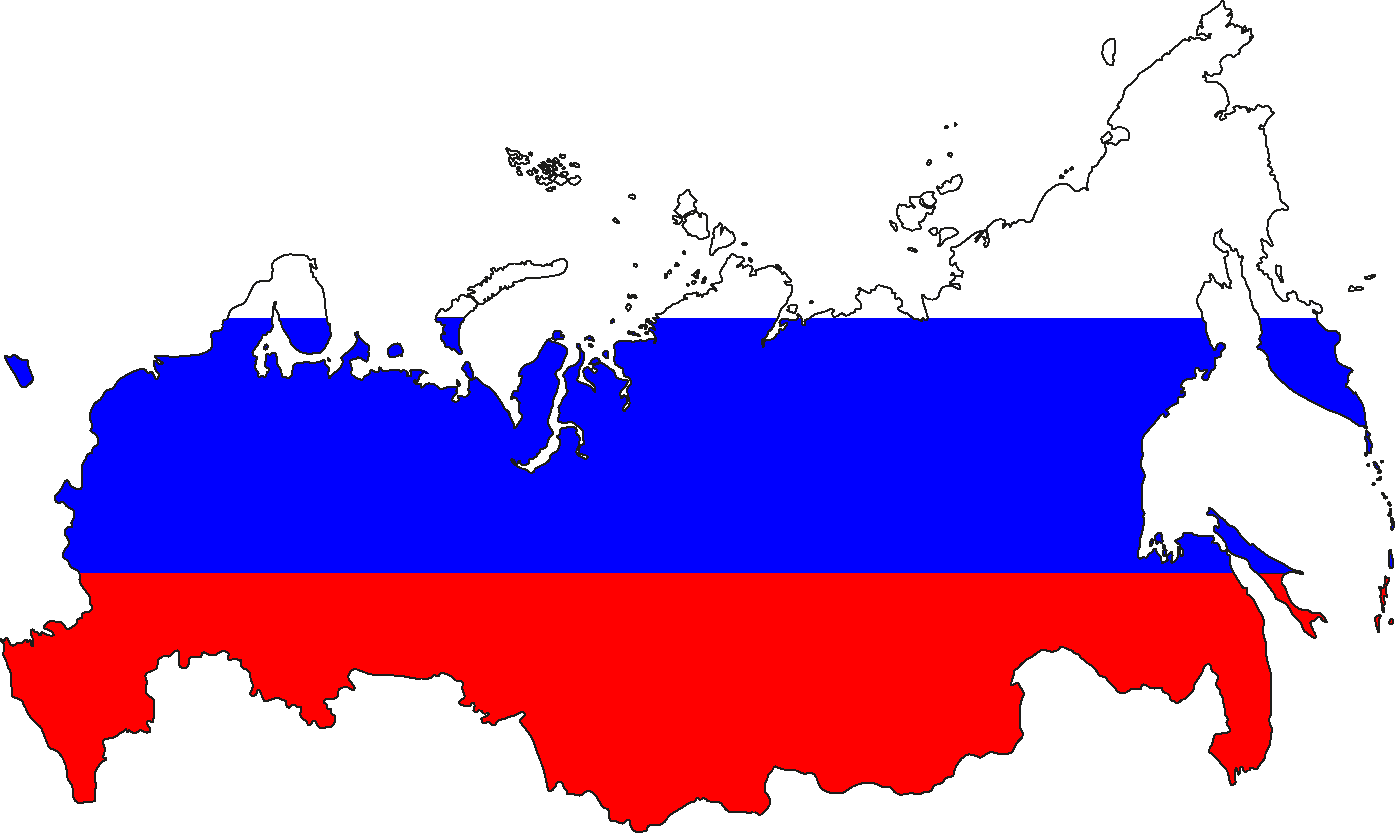 Russland Landkarte Umriss
