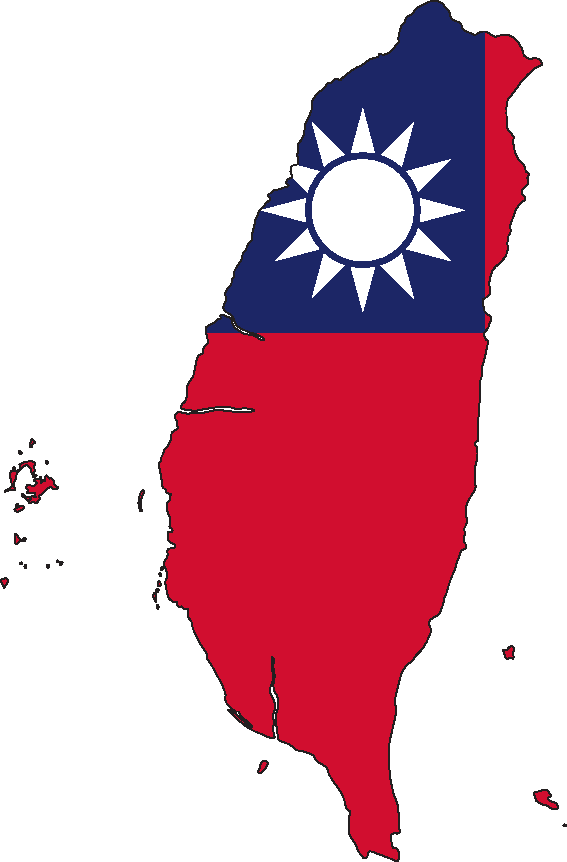 Taiwan Landkarte Umriss