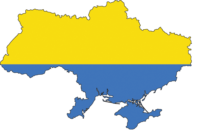 Ukraine Landkarte Umriss